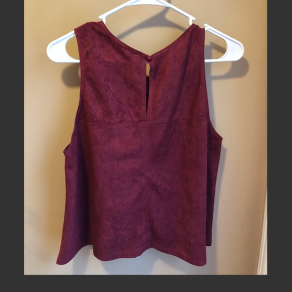 Suede Red Top - Picture 3 of 6